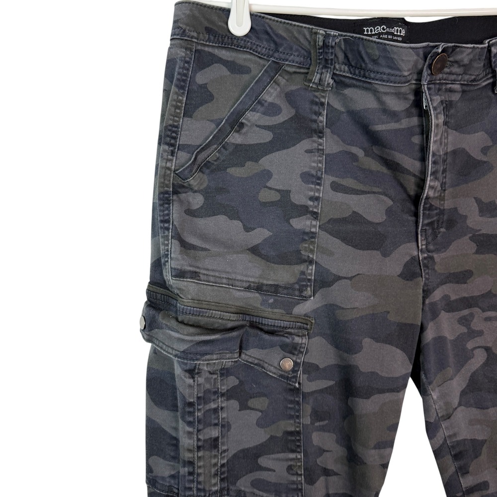 Mac and Me Camo Cargo Pants Jogger Style Ankle‎ Elastic Waist Pockets Sie 16 - Picture 5 of 16